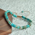 Natural Turquoise Dainty Bracelet Blue Gemstone Minimalist Healing Jewelry Gift