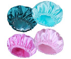 4 Pack Shower Caps For Women Reusable Waterproof Bath Hair Caps Double Layer Ela