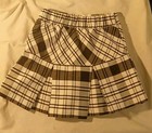 Barbie Mini Skirt Skort Plaid Pleated  Black   White For Girls  Sz Xs  4-5 