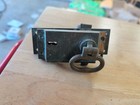 Antique Victorian Brass Rim Lock With Wooden Door Knob