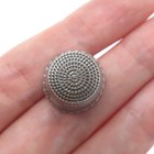925 Sterling Silver Antique Art Deco Engraved Oxidized Sewing Thimble Size 8