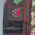 Unbranded Embroidered Vest Womens Os Black Multi Peacock Floral Boho Mirror Work