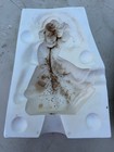 Vintage Atlantic Mold A234 Wind Blown Caroler Girl Christmas Figure Ceramic Mold