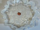 Original Walther Glas Clear Frosted Dish Bowl Mikasa Christmas Holiday Etched 9 