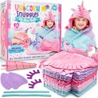  Unicorn Snuggles No Sew Quilt Kit  Diy Tie Blanket Kit With 32 Colorful Quilt 