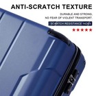 Merax Blue 3-piece Expandable Abs Hardshell Spinner Luggage Set With Tsa Lock