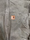 Olive Green Carhartt Men s Canvas Hooded Work Jacket 3xl Quilted Lining