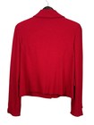 St  John Collection  Marie Gray Women   s Sz 8 Blazer Jacket Knit Red Gold  Button