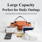 Universal Stroller Caddy Front Tissue Pocket Cup Holders Organizer Bag Black