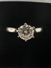 Charles   Colvard Forever-brilliant 14k White Gold Round Moissanite Ring Size 7