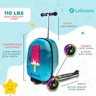 Scooter Suitcase  Foldable Scooter Luggage For Ages 3-14 - Ice Cream Graphic