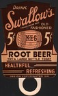 Vintage Bottle Topper Sign Swallows Root Beer Soda Pop Die Cut 1941 N-mint Cond
