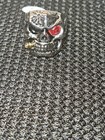 Skull Ring   Biker  Goth  Halloween New Size  8 