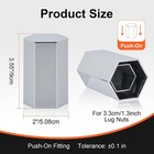 33mm X 3 1 2  Lug Nut Cover Abs Chrome Plastic Rhomboid Nut Cover  Push-on 20