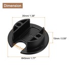 5pcs Cable Hole Cover 1-3 8 Inch Desk Cable Wire Cord Grommet  Black