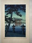 Kawase Hasui  - Title   Torii At Miyajima - Watanabe Card Size Print Rare