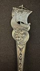 2 Vintage Norway 830s Silver Spoons Viking Ship   A Demitase