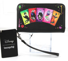 Loungefly Disney Villains Cards Tech Wallet Wristlet Faux Leather New Tags 2024