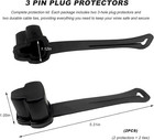 2pcs 3 Prong Plug Protector  Weatherproof Electrical Plug Protector Safety Caps 