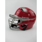 Easton Natural 2-tone Batting Helmet With Mask Red Silver Senior 6032710