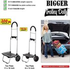 Dbest Products Bigger Trolley Dolly Black Shopping Grocery Foldable Cart