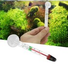 Glass Thermometer Aquarium Fish Tank Water Temperature Meter   Suction Cup