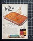 Pillsbury Short Cut Apple Cobbler Recipe Molasses Cookies Vintage Print Ad 1971