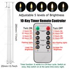 6pcs Led Flameless Taper Candles Light Flickering Battery Operated Timer Remote