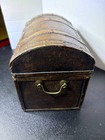 Vintage Style Decorative Treasure Chest Storage Box Faux Leather Trunk 12 Inch