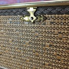 Vintage Atomic Sewing Basket Box Mid Century Modern Starburst Mcm