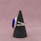 Navajo Sterling Silver Vintage Bezel-set Lapis Lazuli Tear Drop Ring Size 7