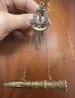 Antique Victorian Sewing Needle Case Anchor Flowers Chatelaine Au 89   zn Cu Ag 