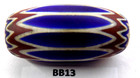 Xxl Sweet Pattern Antique Venetian Chevron Trade Bead African Bb13 Bg 52