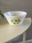 Federal Milk Glass Mixing Bowl Atomic Dots Lime Green 9  Diam  Exc