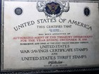 Rare Antique 1918 Wwi U s a War Savings Stamps Authorized Agent Certificate