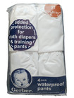 Nwt - Gerber Baby Toddler Unisex White Waterproof Pants  4-pack - Size 2t