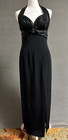 Vintage Niteline Roufogali Dress 4 Black Halter 90s Y2k Cocktail Formal Evening 
