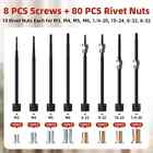 Rivet Nut Tool 9 5 rivetnut Tool Kit 8pcs Mandrels And 80pcs Rivet Nuts