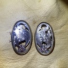 Vtg Silver Filigree Concho Set W ruby Stones  New Old Stock