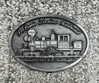 Vtg St  Louis Zooline Railroad Belt Buckle Replica 1863 C p  Huntington Train