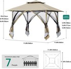 12 x12  Outdoor Patio Canopy Gazebo W  Curtains Mesh Netting Waterproof Roof