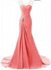 Women Satin Sleeveless Evening Party Fishtail Dress Cocktail Prom Trailing  new 