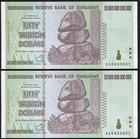 2008 50 Trillion Dollars Zimbabwe Banknote  Aa P-90 Gem Unc