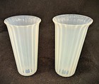 Vintage Pair Of Opalescent Hand-blown Glass Lamp Shades