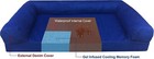 Dogbed4less Orthopedic Gel Memory Foam Pet Sofa Lounge Bed With Waterproof Liner