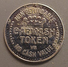 Vintage Rainbow Car Wash Metal Token -  1 00 One Dollar In Trade No Cash Value