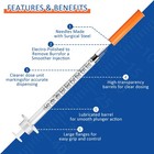 U-100 0 5ml Syringe 31g 1 4 Inch 6mm    Syringes For Lab Supplies Transparent 