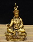 8 6  Old Tibet Buddhism Bronze Gilt Guru Padmasambhava Rinpoche Buddha Statue