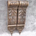 Antique Pair Solid Oak Wooden Panels Carvings Of Green Man Head Face Mythologica