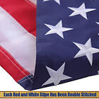 American Flag Embroidered 4x6ft Outdoor Heavy Duty Sewn Stripes Stars Yard Decor